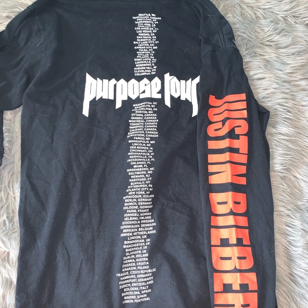 Justin Bieber purpose tour shirt